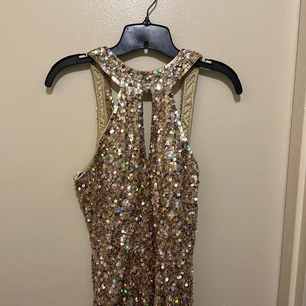 Mac DUGGAL sz 12 gold dress